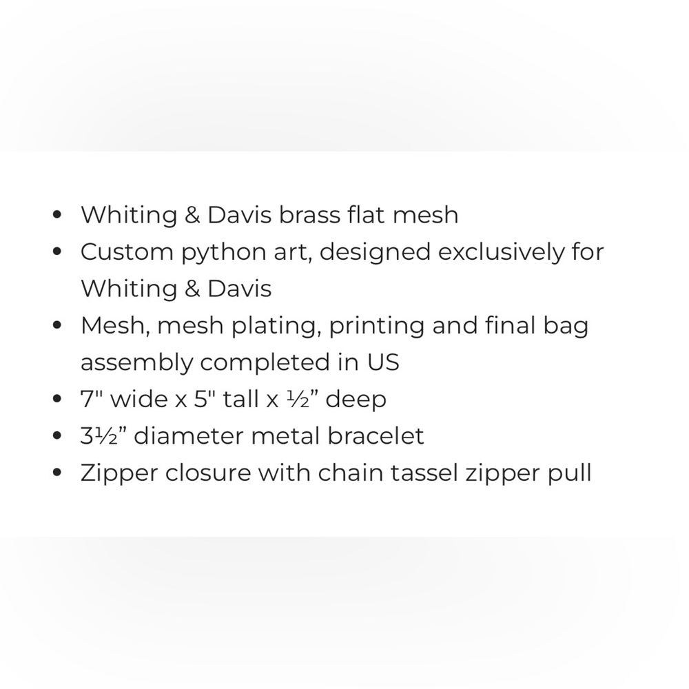 Nwot Whiting & Davis Python Tassel Wristlet - image 2